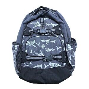 Pottery Barn Kids Dinosaur Mackenzie Gray Shark Skeleton Jurassic Backpack Bag